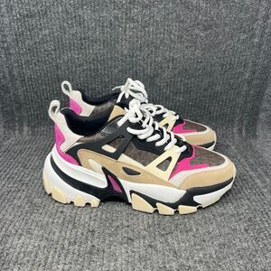 NEW Michael Kors Nick Semi Lux Trainer Femme Maroon Multi Shoes Women’s Sz 9 M